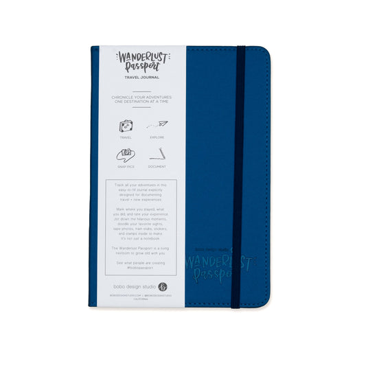 Wanderlust Passport - Travel Journal: Navy Blue