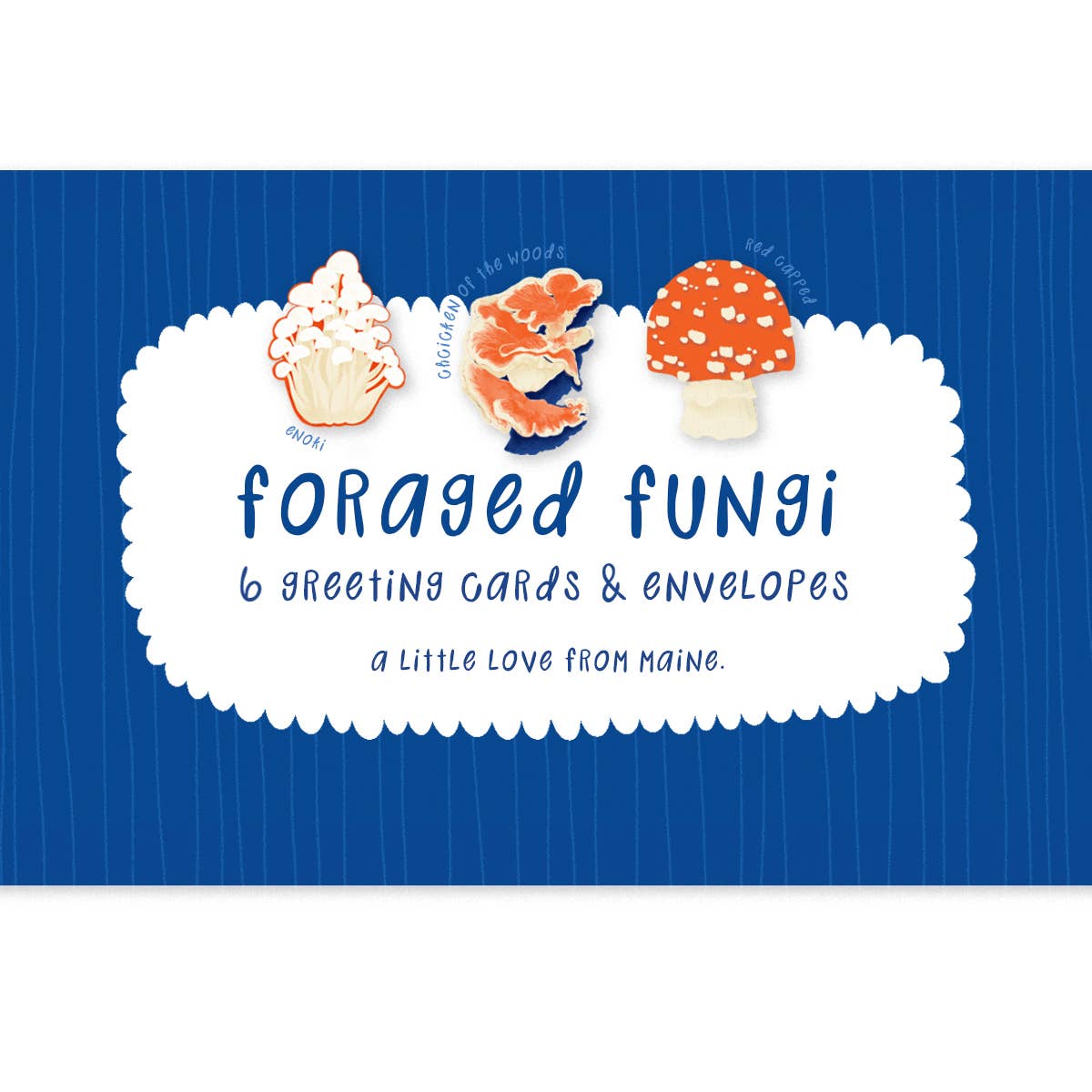 Foraged Fungi Die-Cut Greeting Card Set