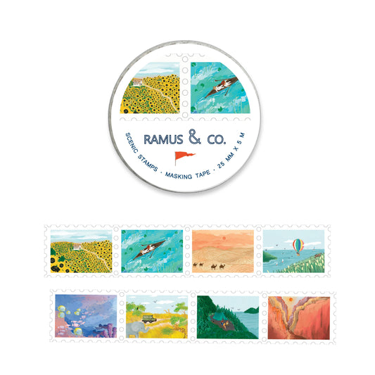 Scenic Masking Tape Stamps