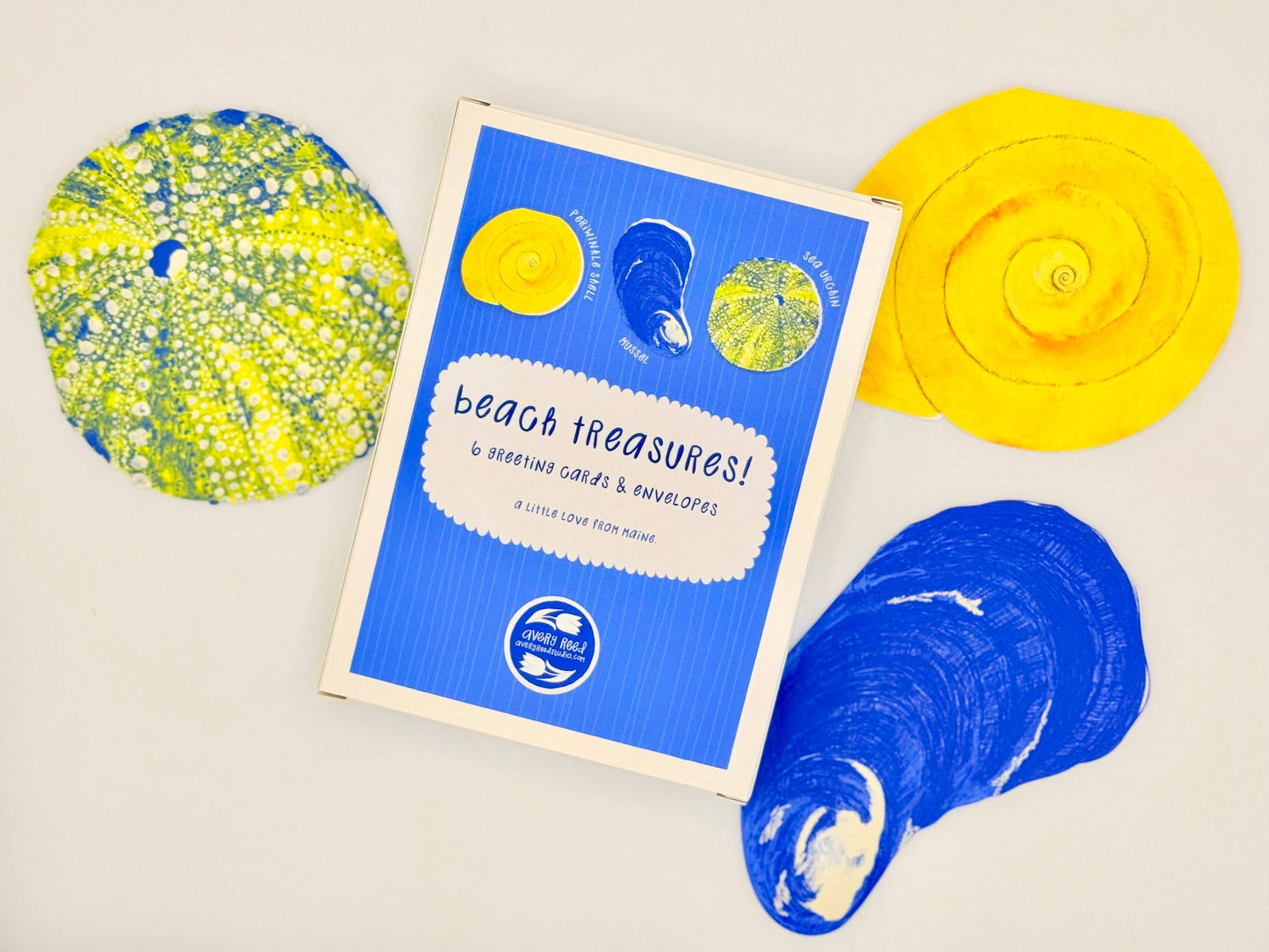 Beach Treasures Die-Cut Greeting Card Set | Set of 6