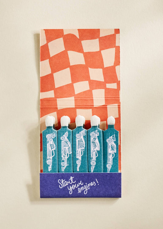 Race Car Printed Matchbook