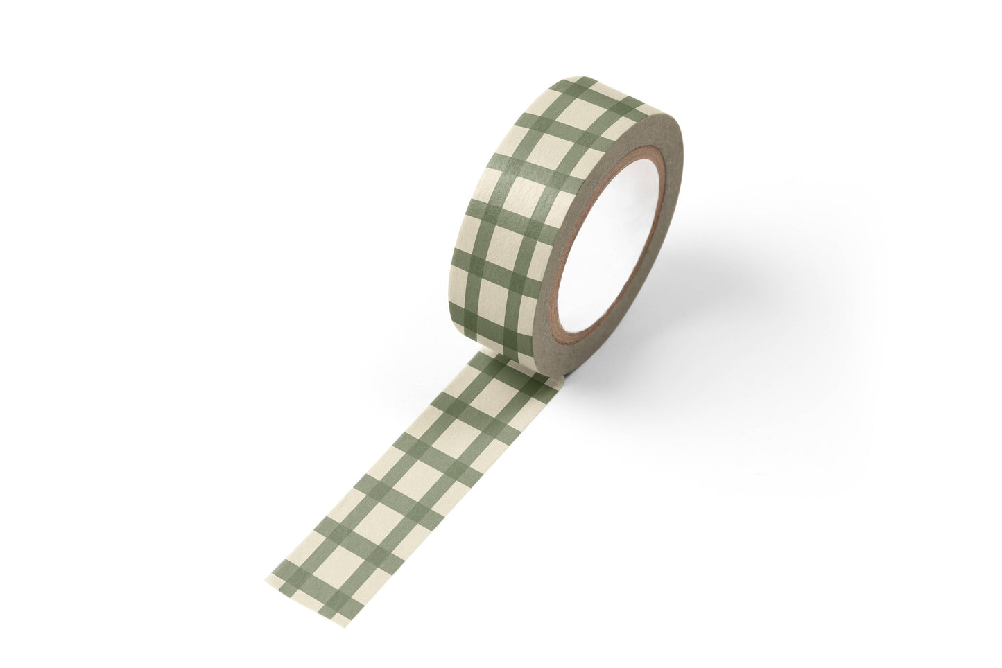 Green Gingham Washi Tape