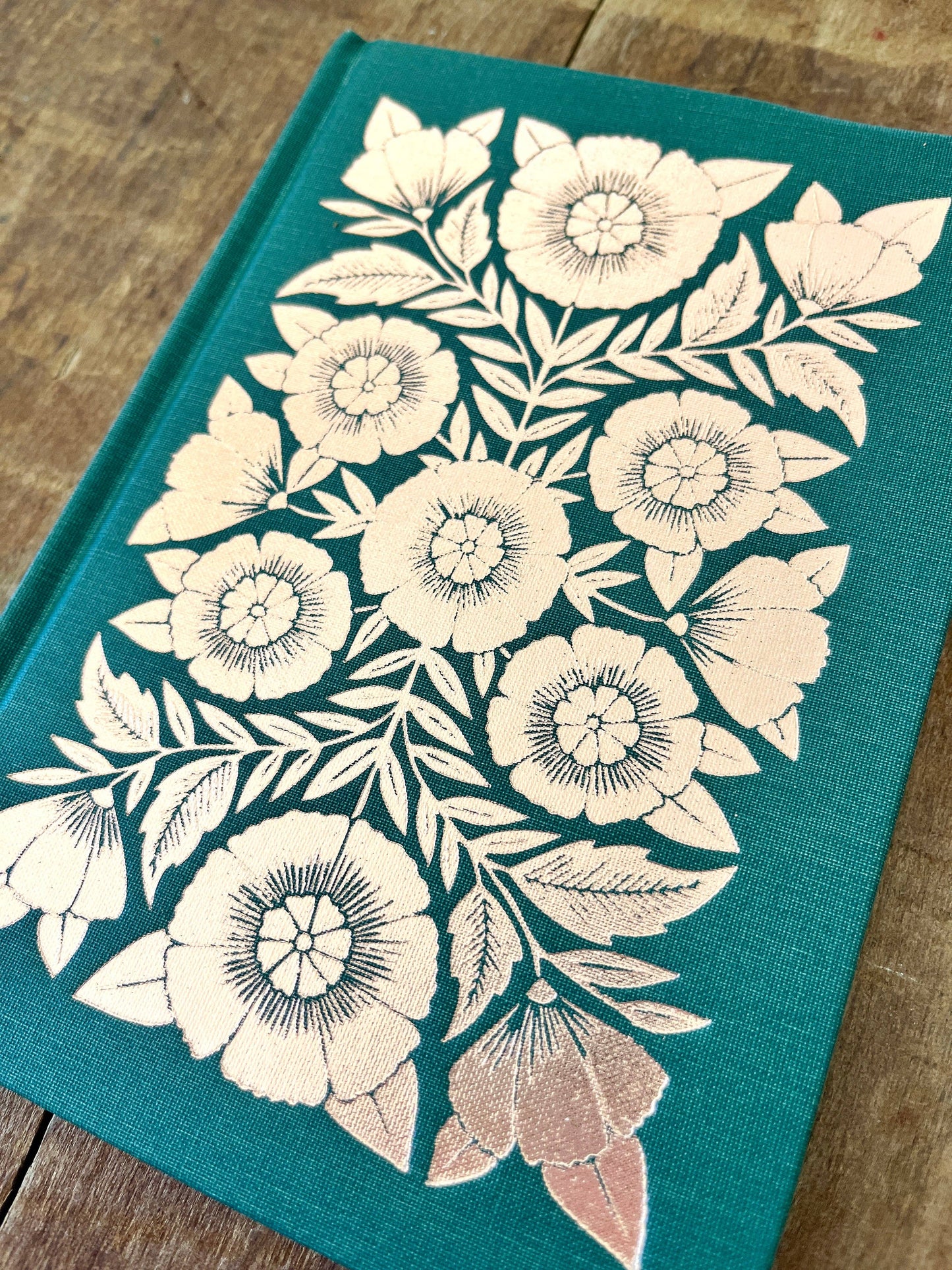 Foil Stamped Linen Journal: Jewel Green