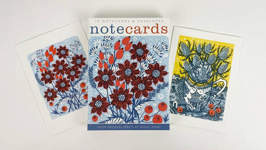 Frost Flowers and Sea Holly Notecards - Angie Lewin