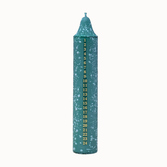 Advent Candle, Christmas Calendar, Green Confetti