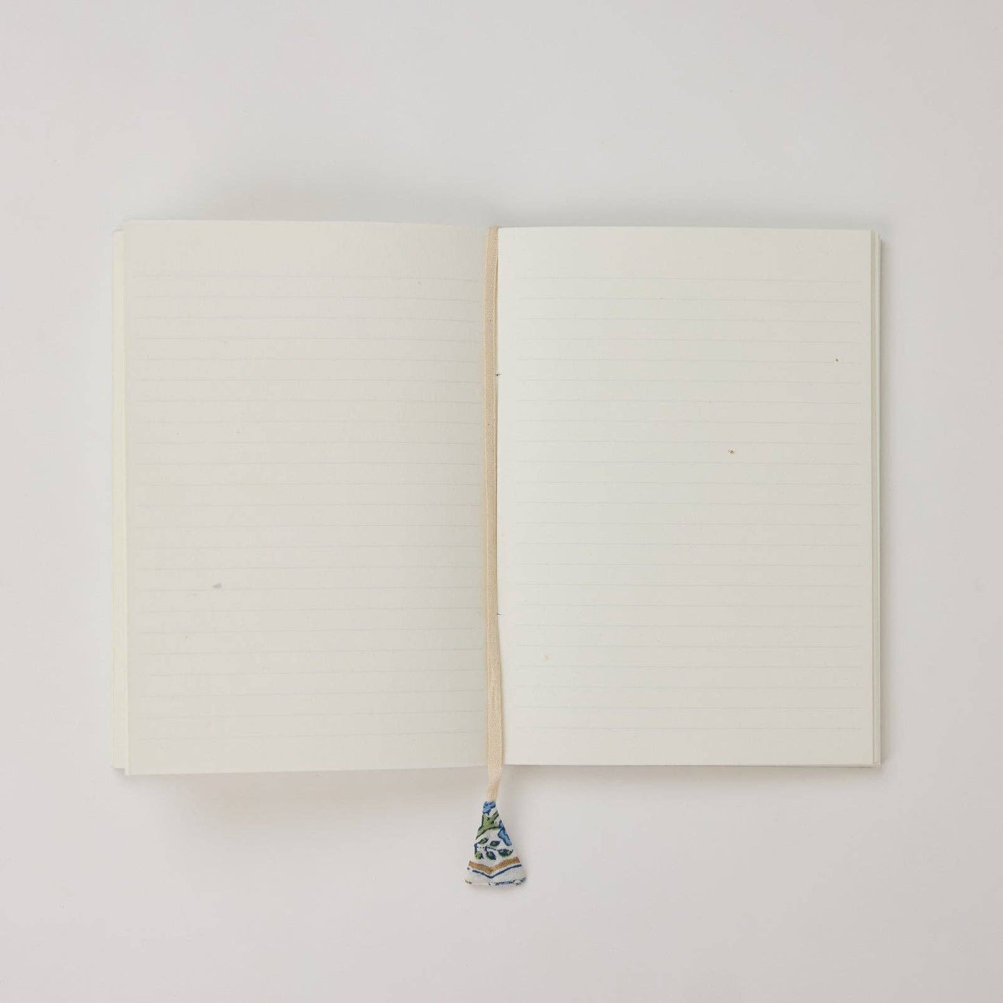 Block Printed Ruled Notebook (A5) - Trellis Indigo