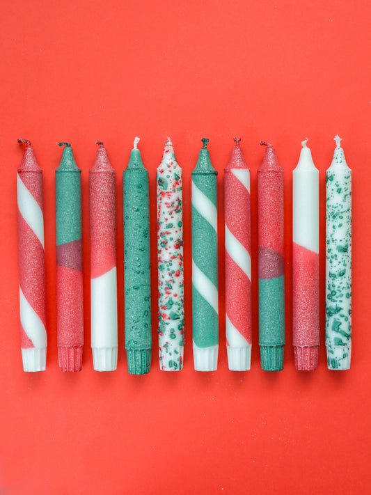 Taper candles- Christmas Decorative Mix