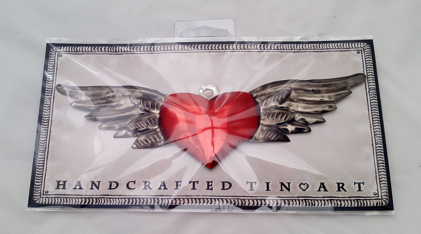 Tin Heart With Wings