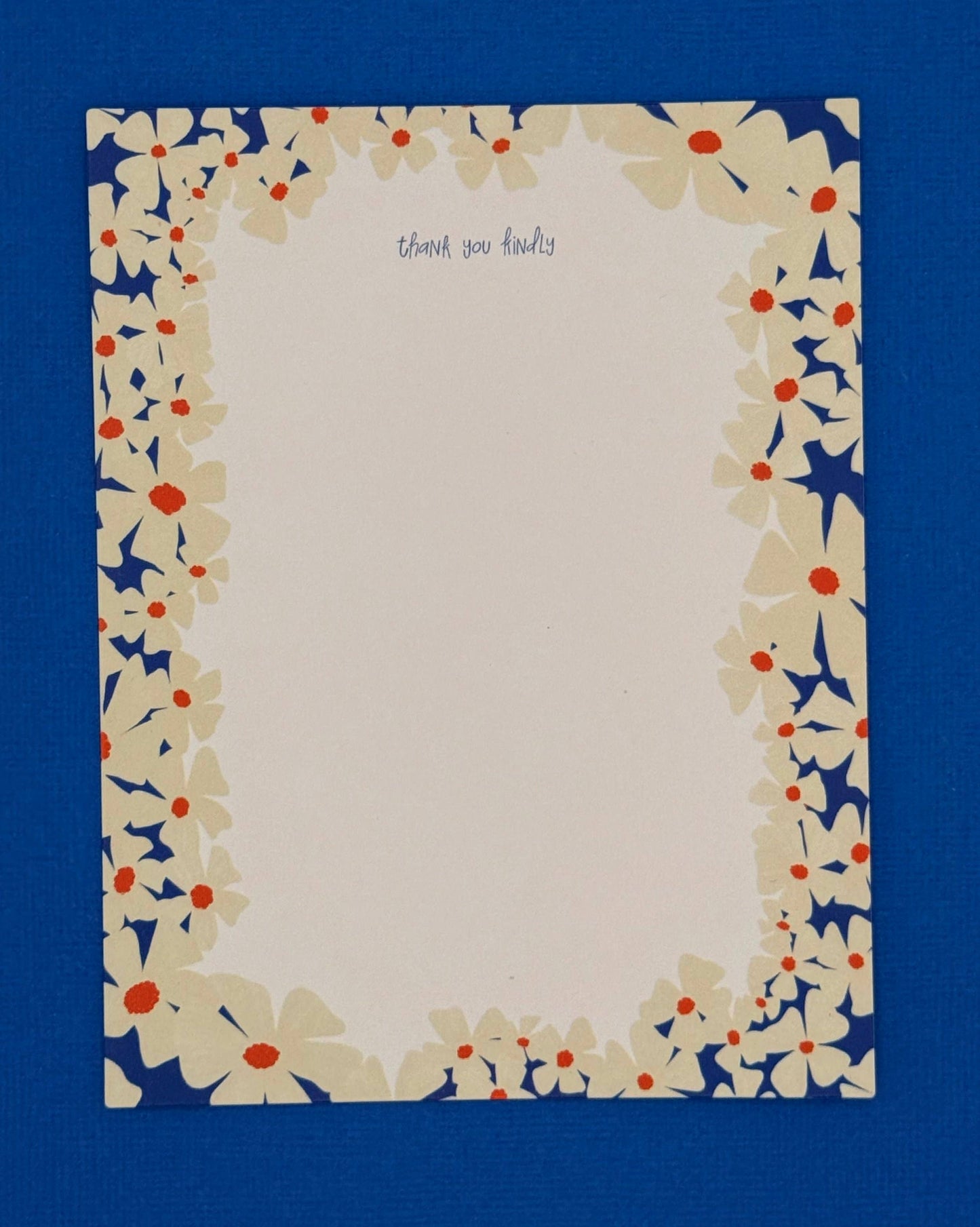 Thank You Kindly Floral Notecard Set | Set of 10 A2 Cards