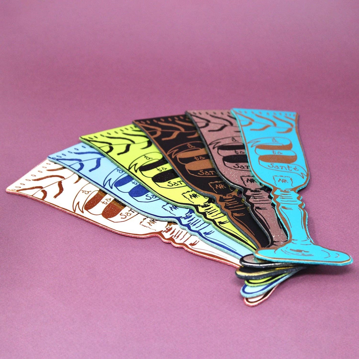 Wine Glass Bookmark: Heritage Blue
