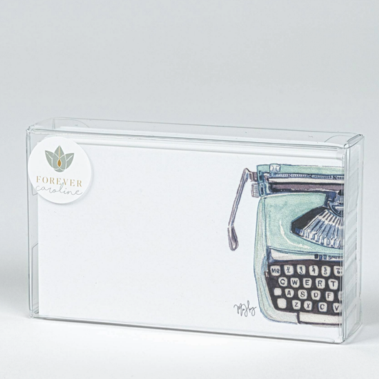 Vintage Blue Typewriter "Love Notes" | Pack of 60 Tiny Cards