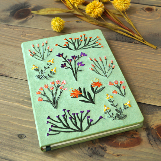 Petite Blooms Embroidered Journal