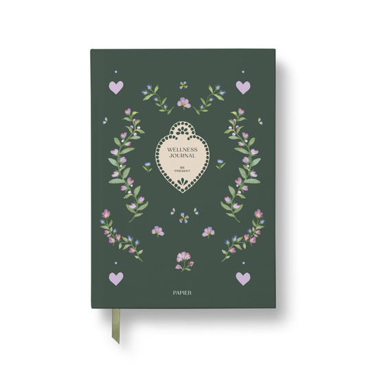 Pressed Flowers A5 Hardcover Guided Wellness Journal