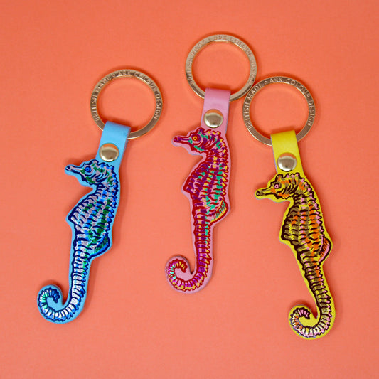 Key Horse Sea Horse Key Fob: Turquoise