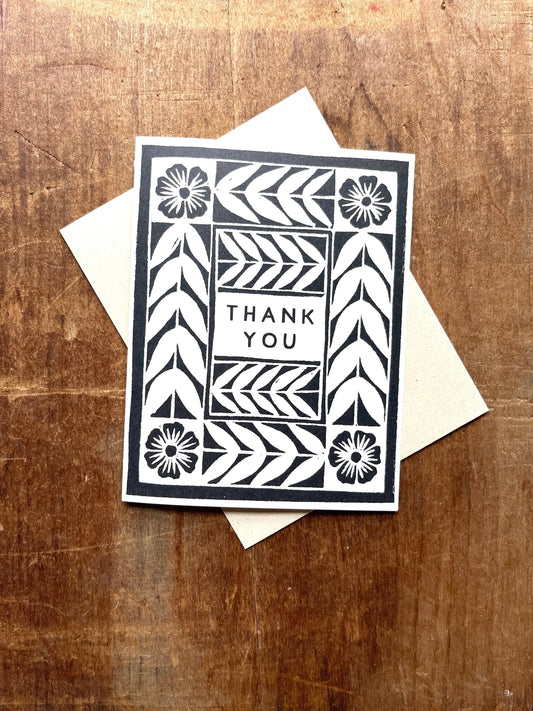 "Thank You,"  Block Printed Boxed Set