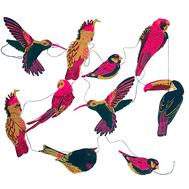 Tropical Birds Garland