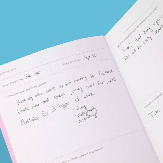 Quarterly Goal Planner in Green