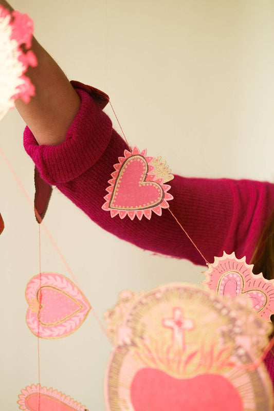 Sweet Hearts Sewn Garland