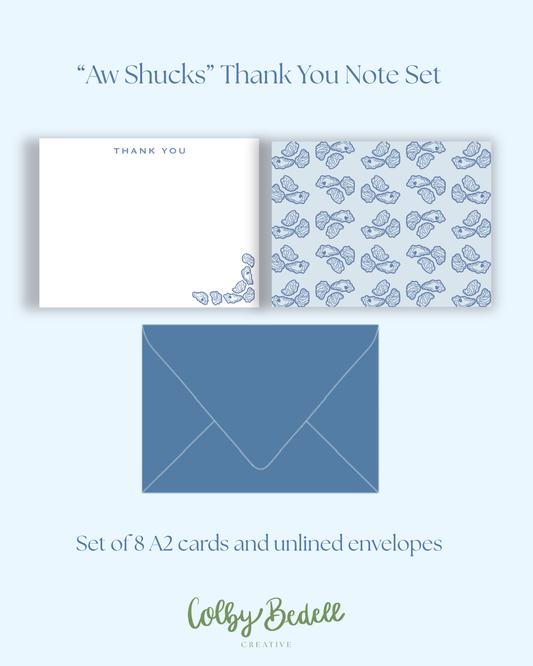 Aw Shucks Boxed Thank You Note Set