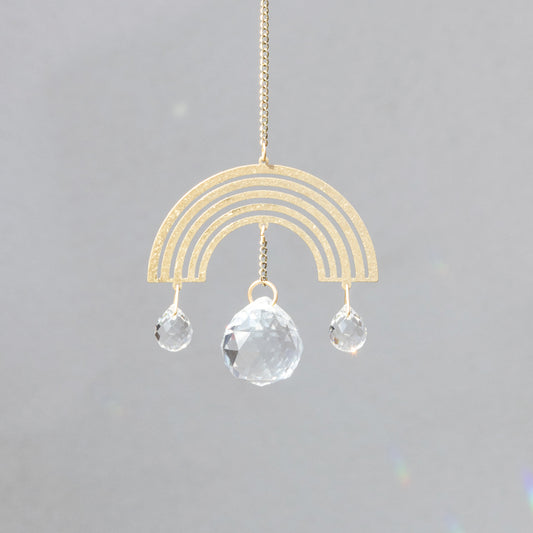 Mini Brass Suncatcher - Rainbow