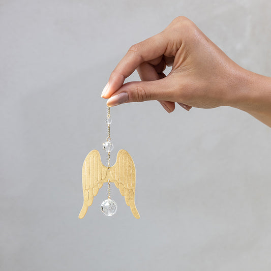 Mini Brass Suncatcher - Wings