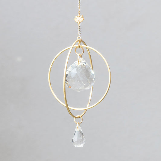 Mini Brass Suncatcher - Lotus