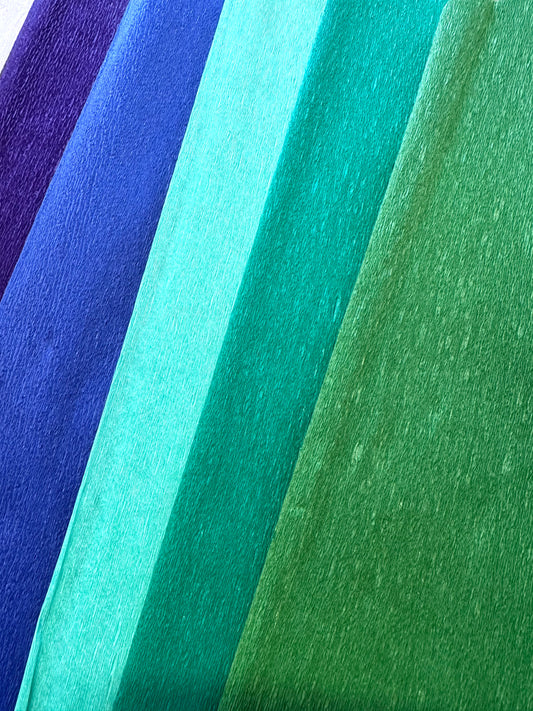Teal Single Sided Crepe Paper