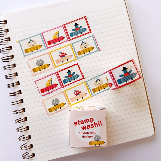 2025 Stamp Washi Tape - Pencil Cars