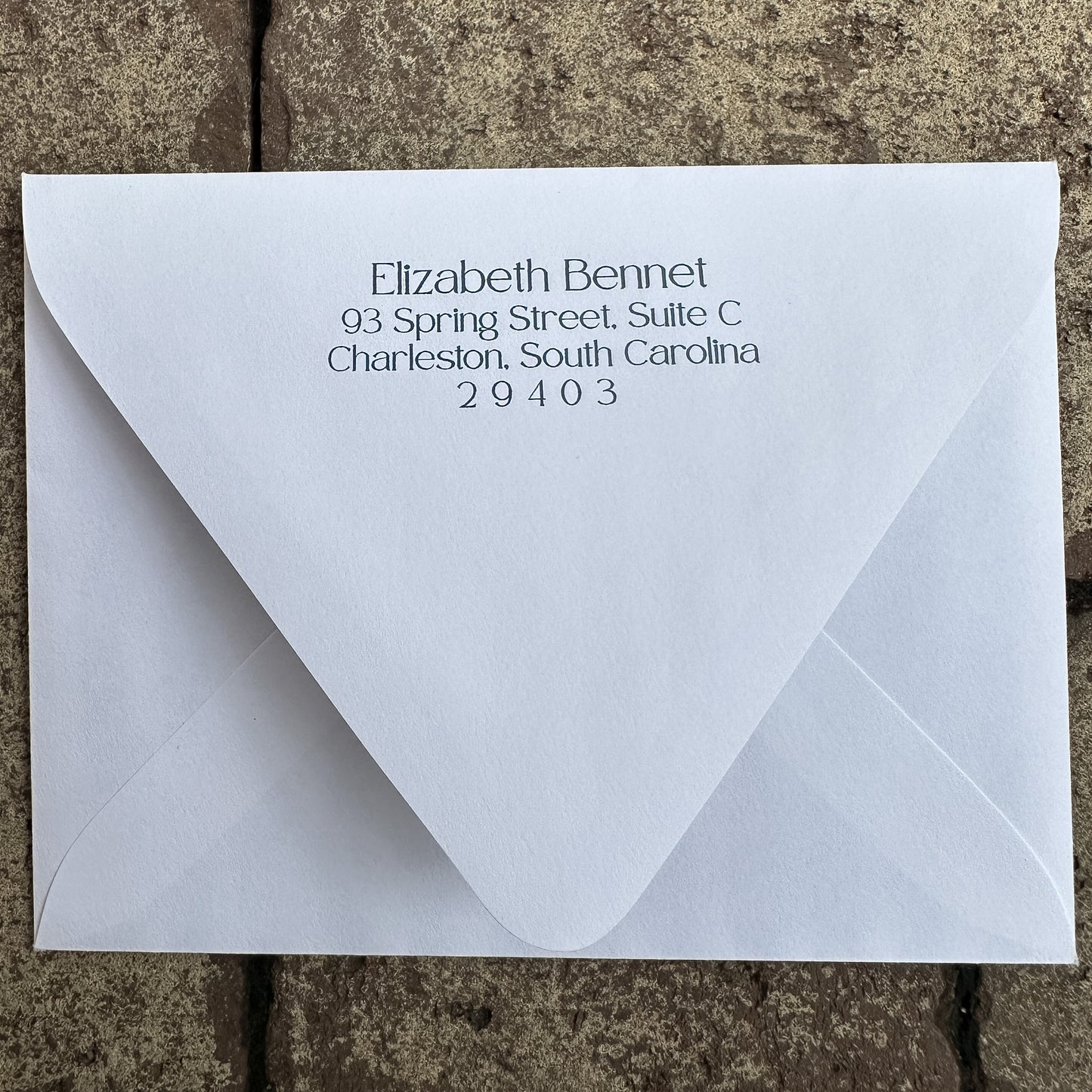 Personalized Stationery - Duo Stripe - Navy and White