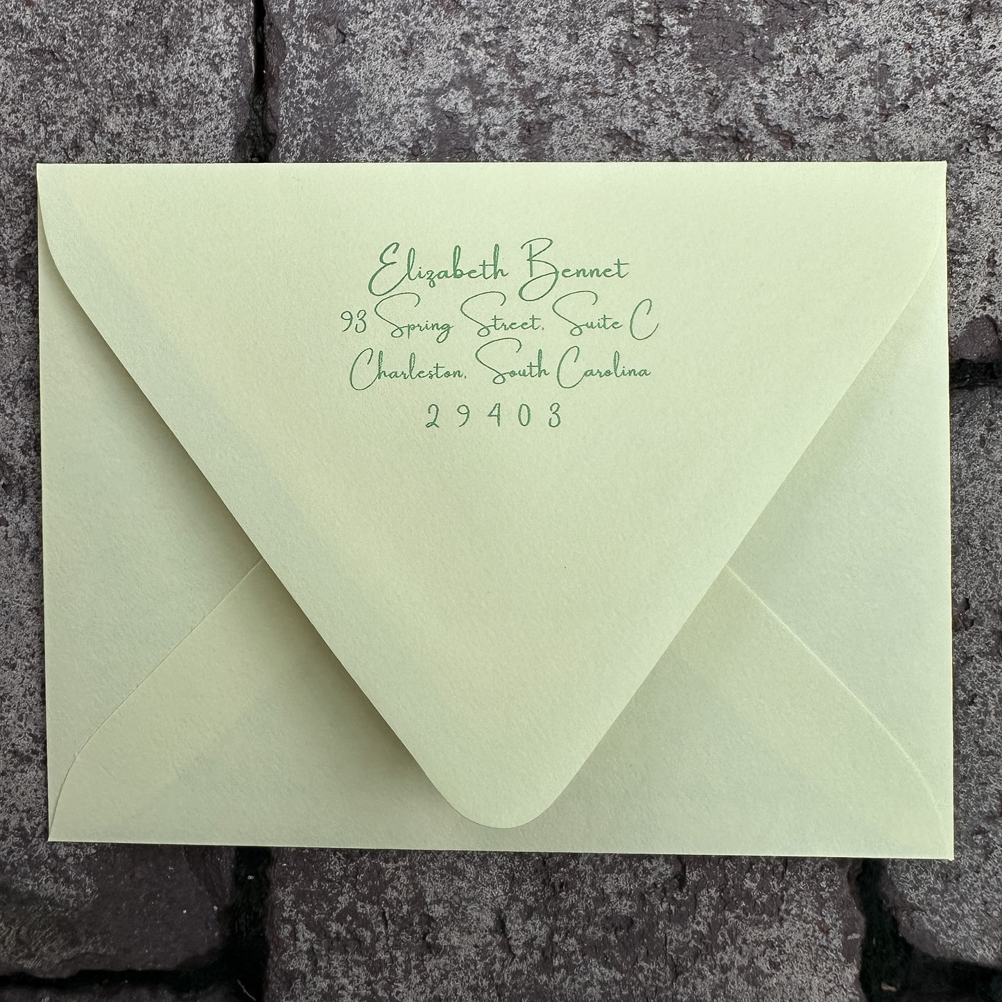 Personalized Stationery - Retro Floral - Dusty Blue and Golden Hour