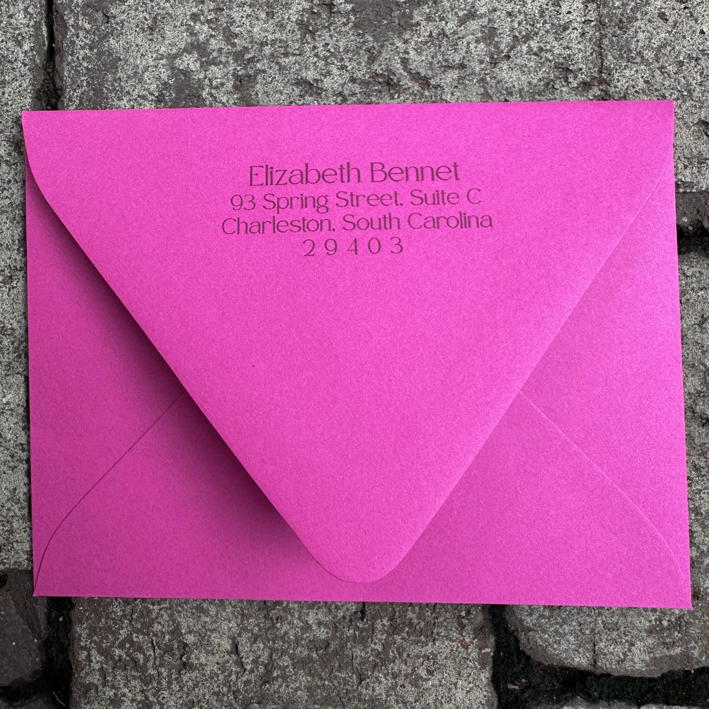 Personalized Stationery - Palm Resort - Fuchsia and Orange