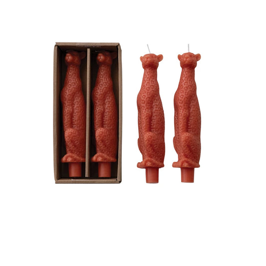 Leopard Taper Candles