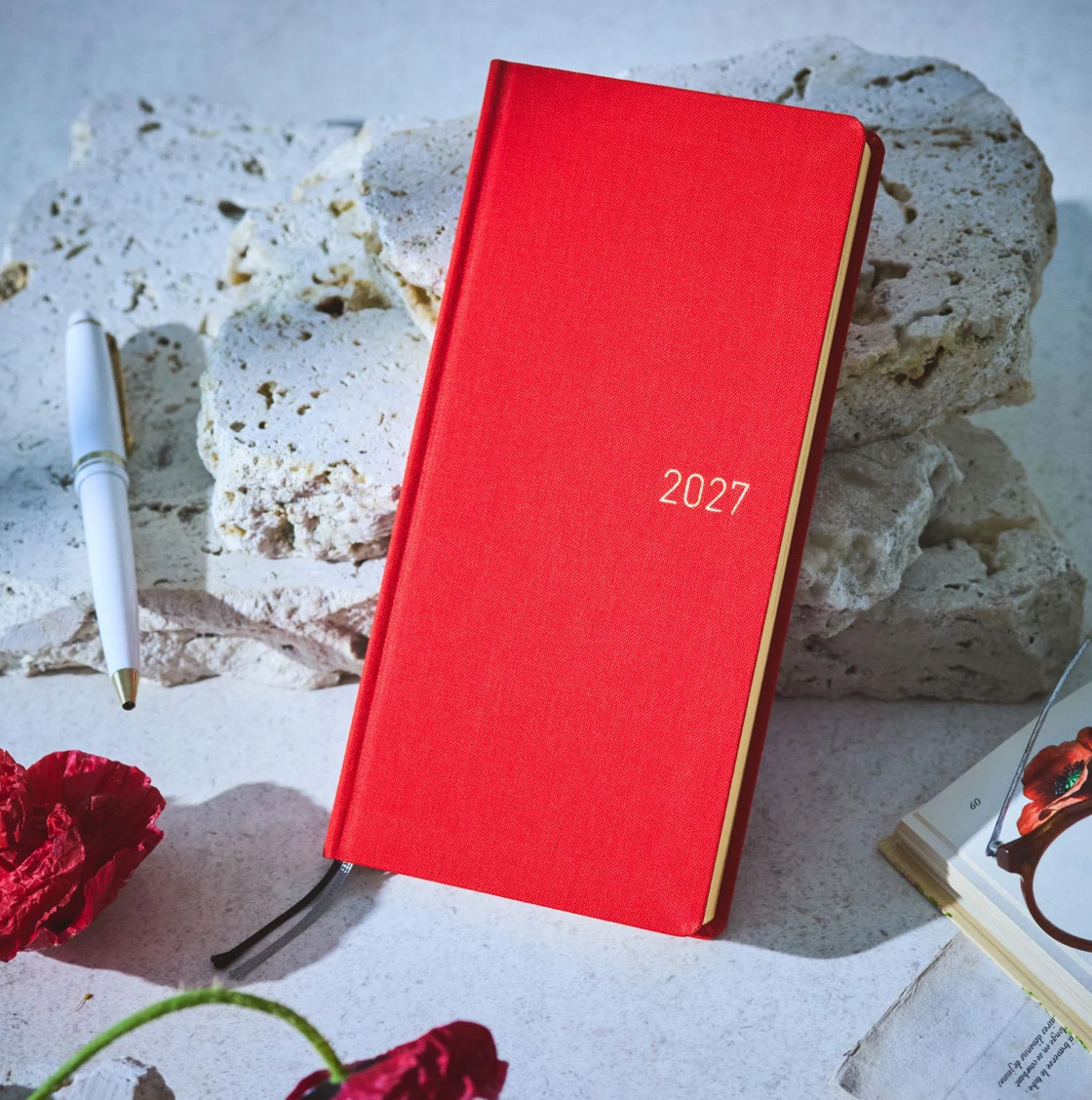 2027 Hobonichi Weeks Mega: Poppy