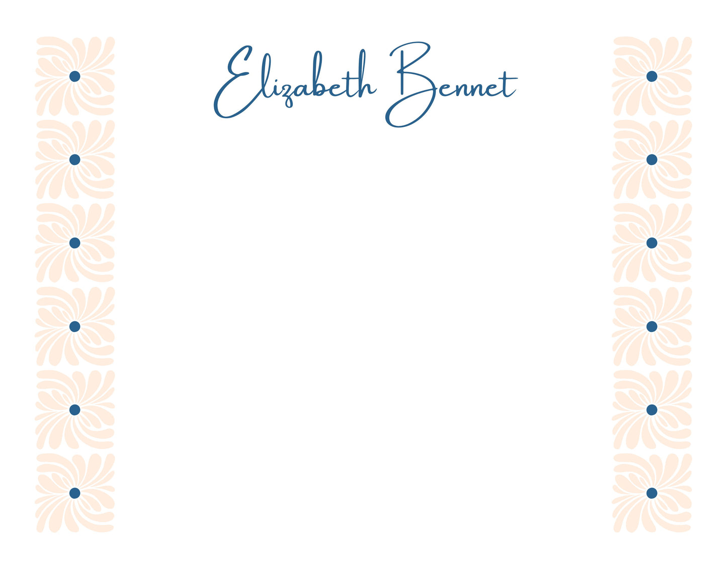 Retro Floral Personalized Stationery Set