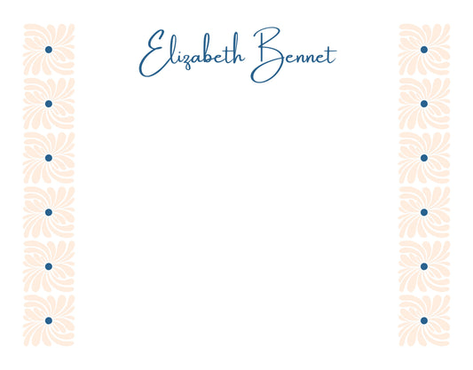 Retro Floral Personalized Stationery Set
