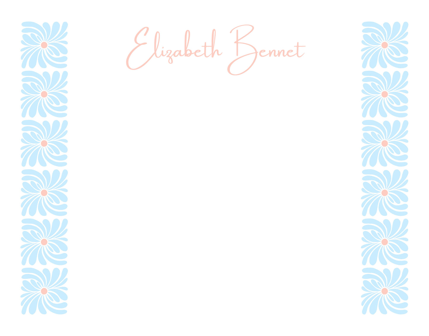 Retro Floral Personalized Stationery Set