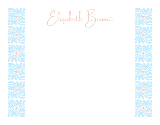 Retro Floral Personalized Stationery Set