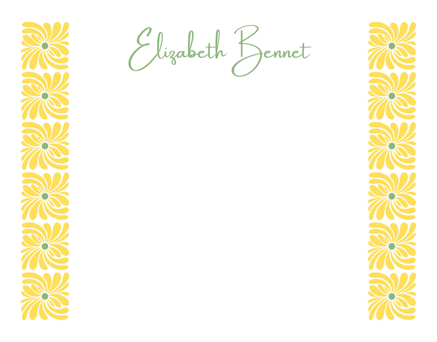 Retro Floral Personalized Stationery Set