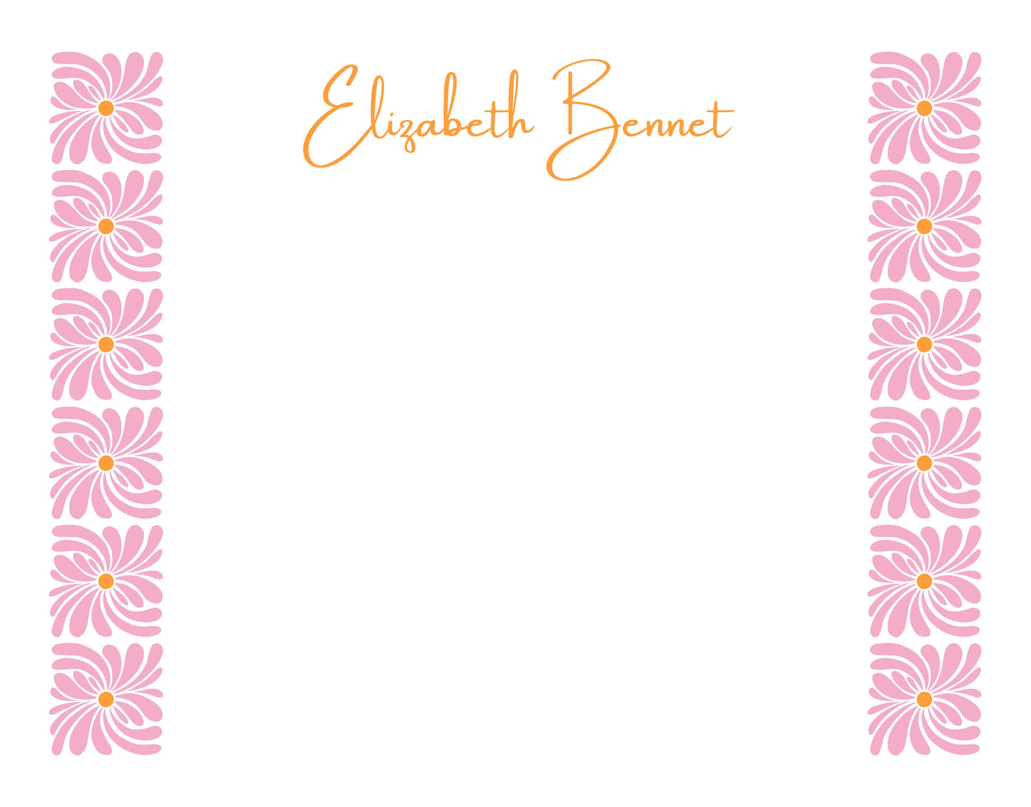 Retro Floral Personalized Stationery Set