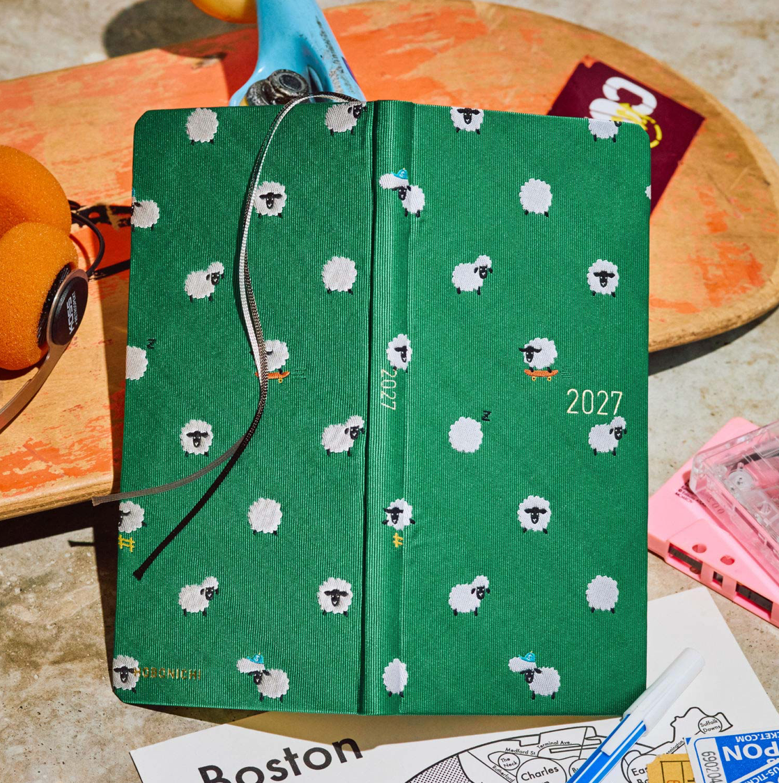 2027 Hobonichi Weeks Mega: Bow & Tie: Sheep Sheep Sheep