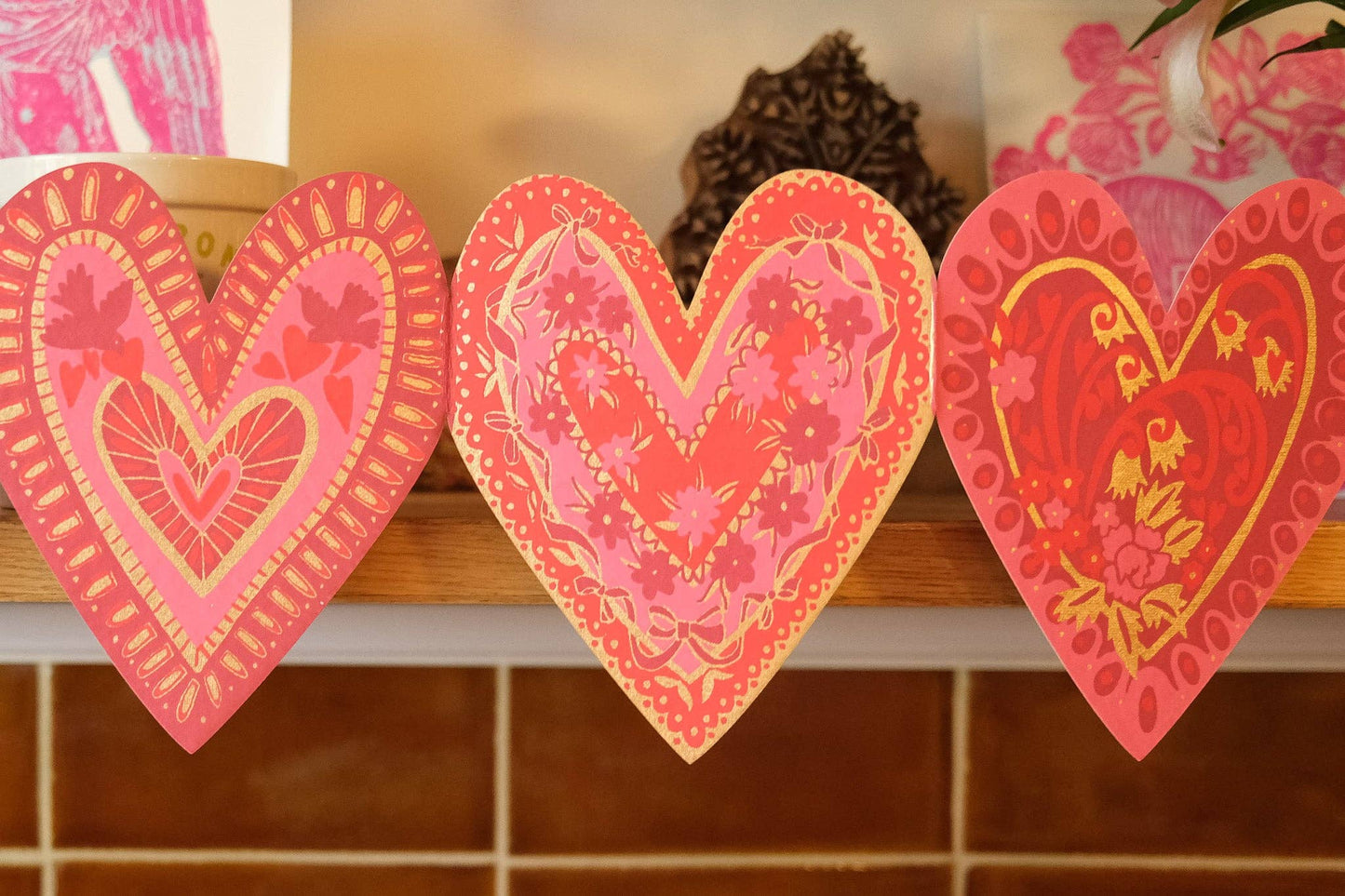 Hearts Concertina Garland