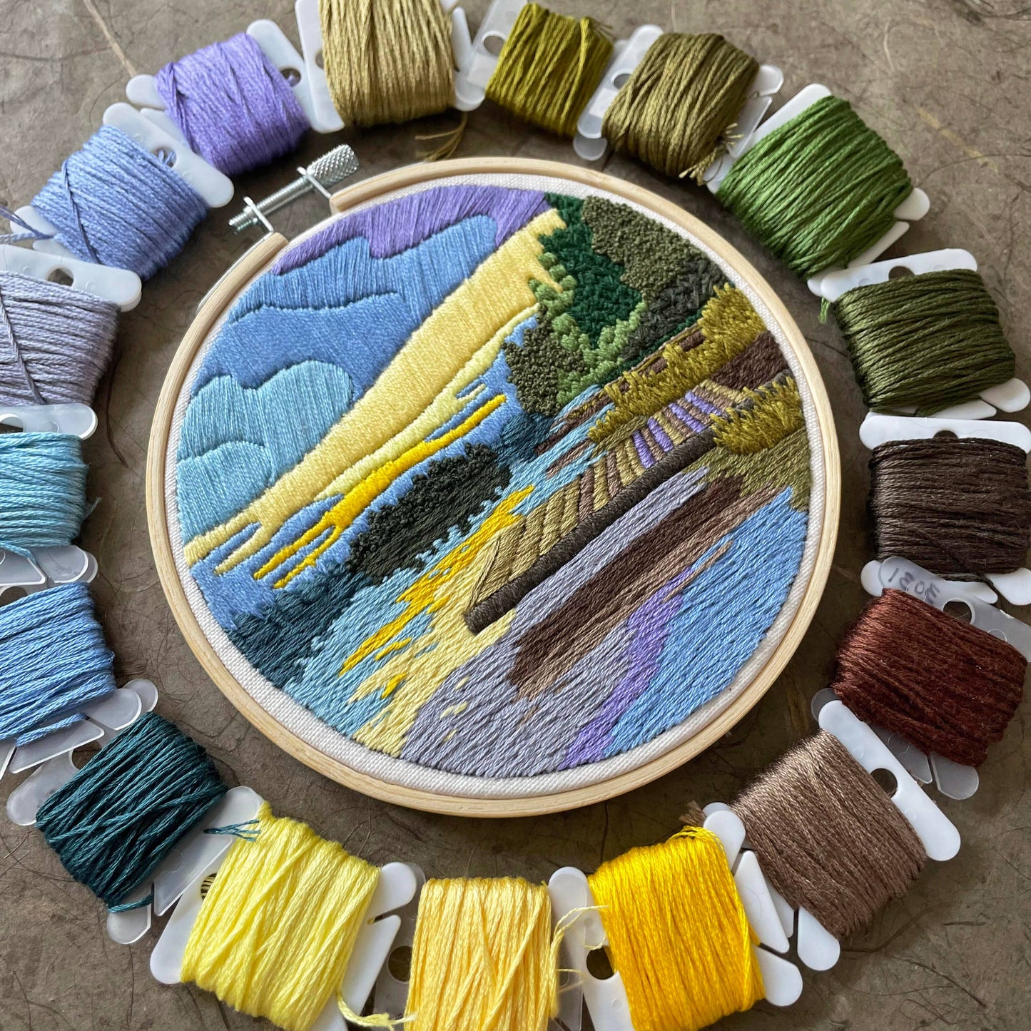 Embroidery Kit - Lakeside (5")