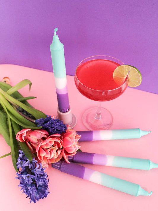 Taper candle- Summer Party / Lavender Matcha Latte