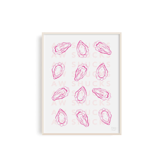 Pink Aw Shucks - Oyster Art Print: Matte Photo / 8x10