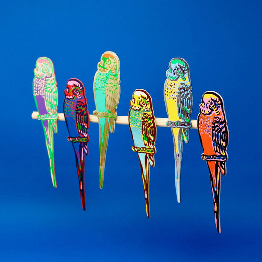 Budgie Bookmarks: Hot Pink/Red