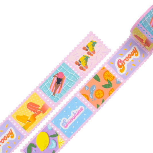 Groovy Summer - Postage Stamp Washi Tape