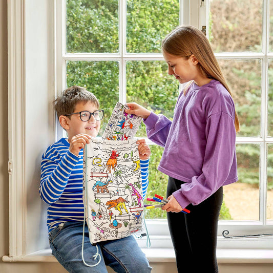 DIY Coloring Kit - Dinosaur Backpack