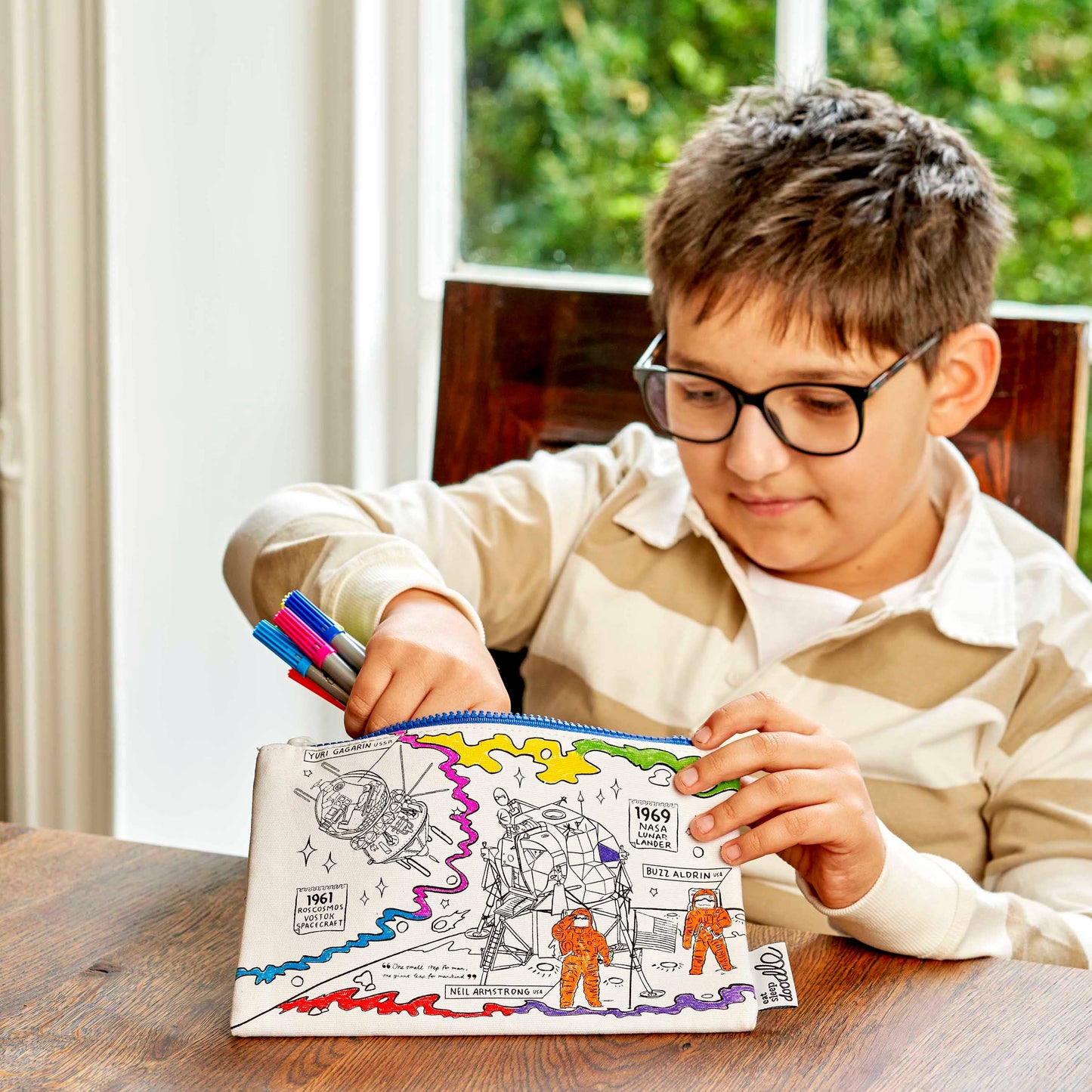 Color Your Own - Craft Kit - Space Explorer Pencil Case