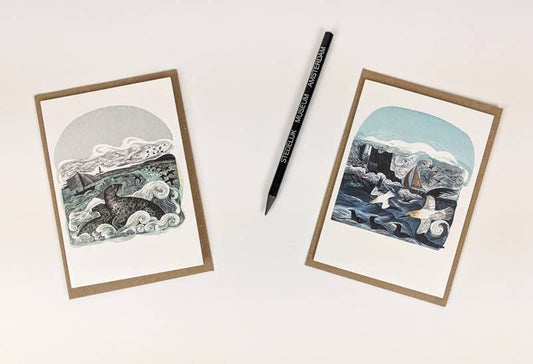 Gannets / Seal Song Notecards - Angela Harding