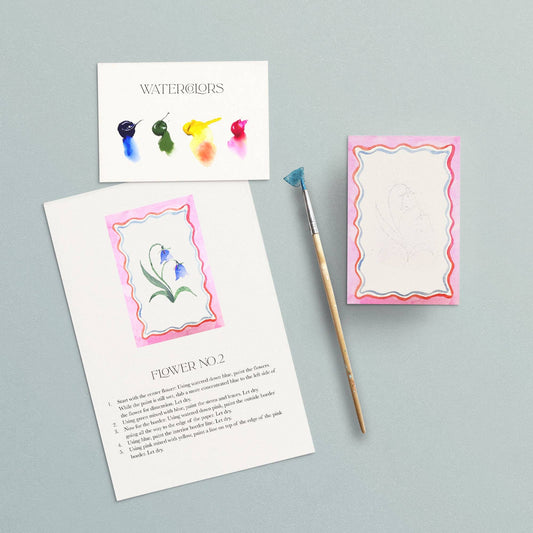 Mini Watercolor Painting Kit: Flowers